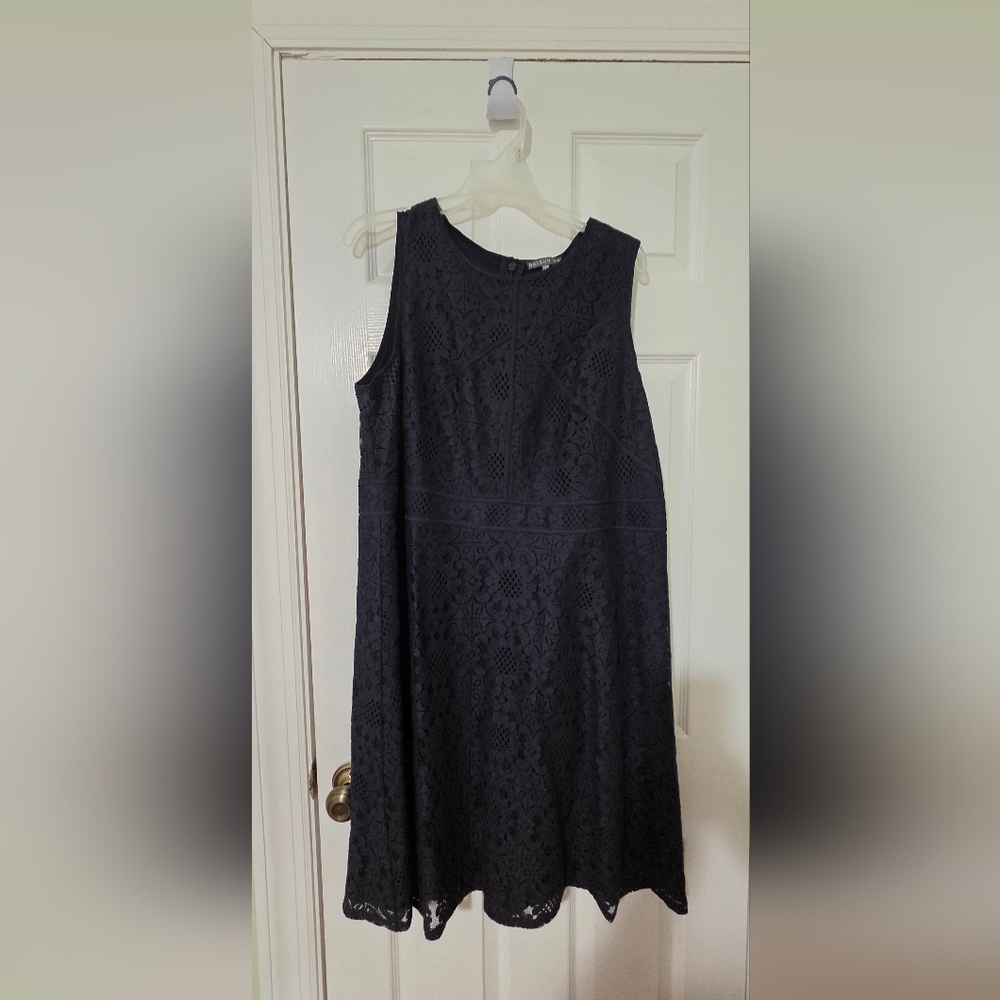 Brixon Ivy Navy Lace Design Dress - Sz 18w